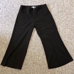 Brown capris with a flair bottom